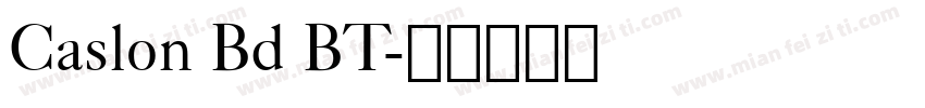 Caslon Bd BT字体转换